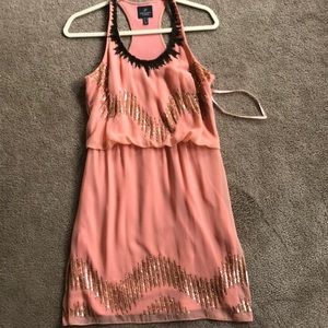 Adriana Papell Coral beaded dress
